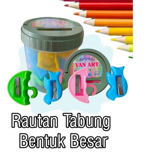 

Di⚡kon !! (Harga 1 tabung isi 24 pcs) RAUTAN pensil isi 24pc, Rautan tabung, harga uda 1 set dengan tabungnya produck vyralral