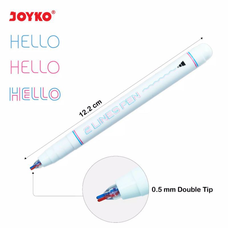 

Color Pen 2 Lines Pen CLP-51-3 Pena Warna 2 Garis 0,5mm