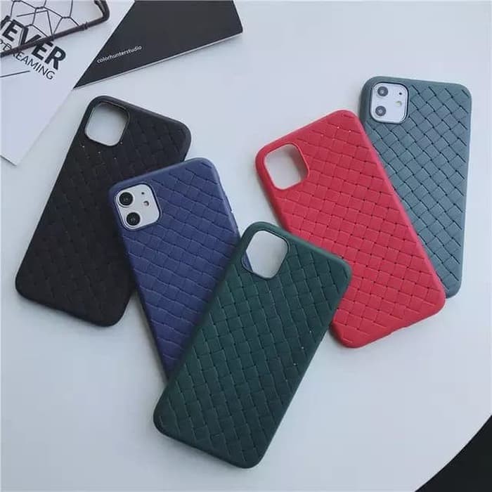 Iphone 11 / 11 Pro / Pro Max / Iphone 12 / 12 Pro / 12 Mini Soft Case Woven Pattern Anti Heat