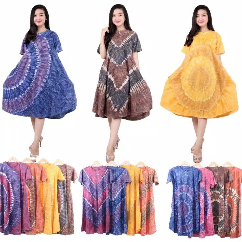 Daster Kencana Ungu Batik Motif Abstrak Leher Kancing Daster Kencana Ungu Batik Motif Abstrak Leher Kancing