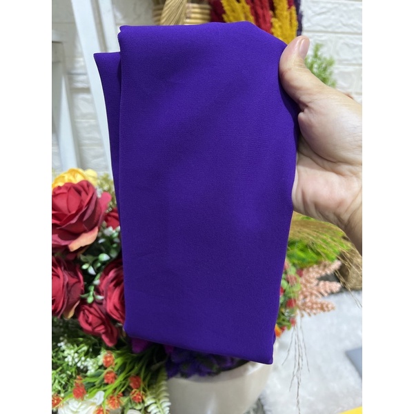 selendang sifon cref warna buah naga-Ungu