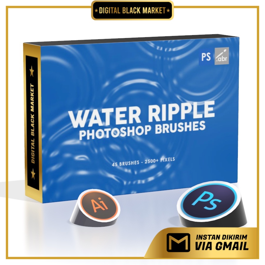 45 Water Ripple - Photoshop Brushes