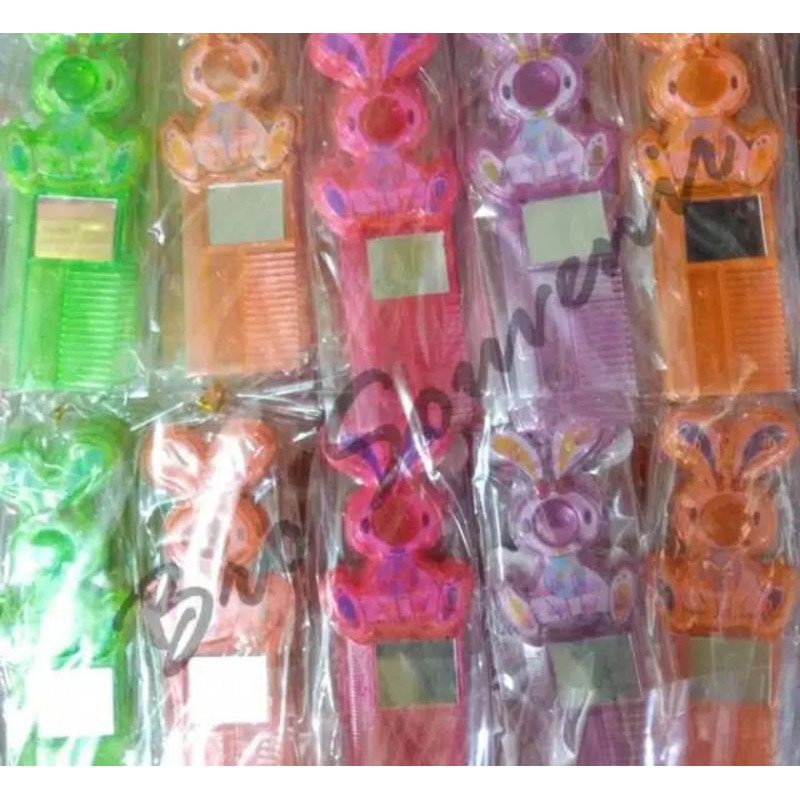 (ISI 100) BRO SOUVENIR sisir kaca buah kelinci karakter unik lucu murah-Kelinci