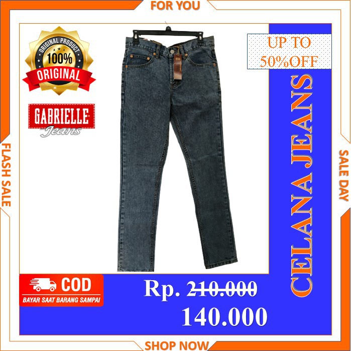  celana  jeans panjang gab s pria slimfit regulerfit skinny 