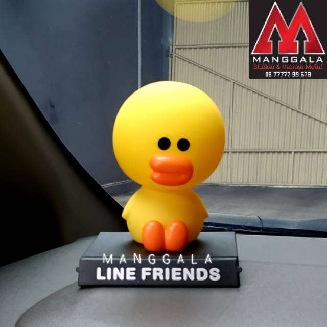 Boneka Pajangan Goyang Dashboard Mobil Bebek Duck Sally Line