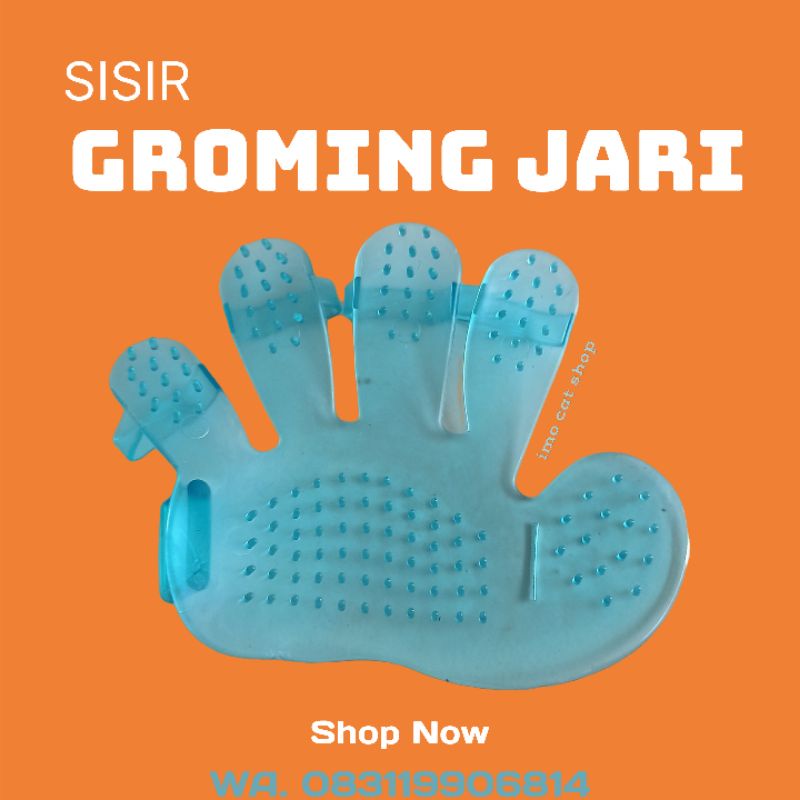 sisir groming karet jari