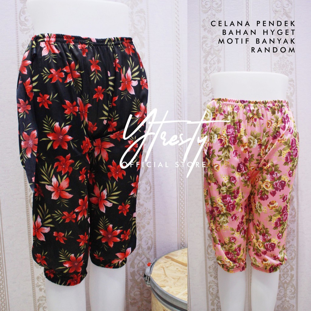 MURAH!! LEGGING HYGET MOTIF DEWASA WANITA / Celana Dalaman Gamis Inner Pants Bunga Los