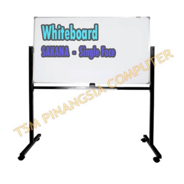 

Whiteboard Sakana single face 80x120cm kaki roda