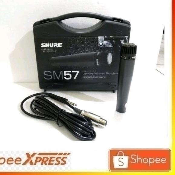 ֍ SHURE SM-57 Mic/Michrophone Kabel Best Vocal Artis + Koper ♞