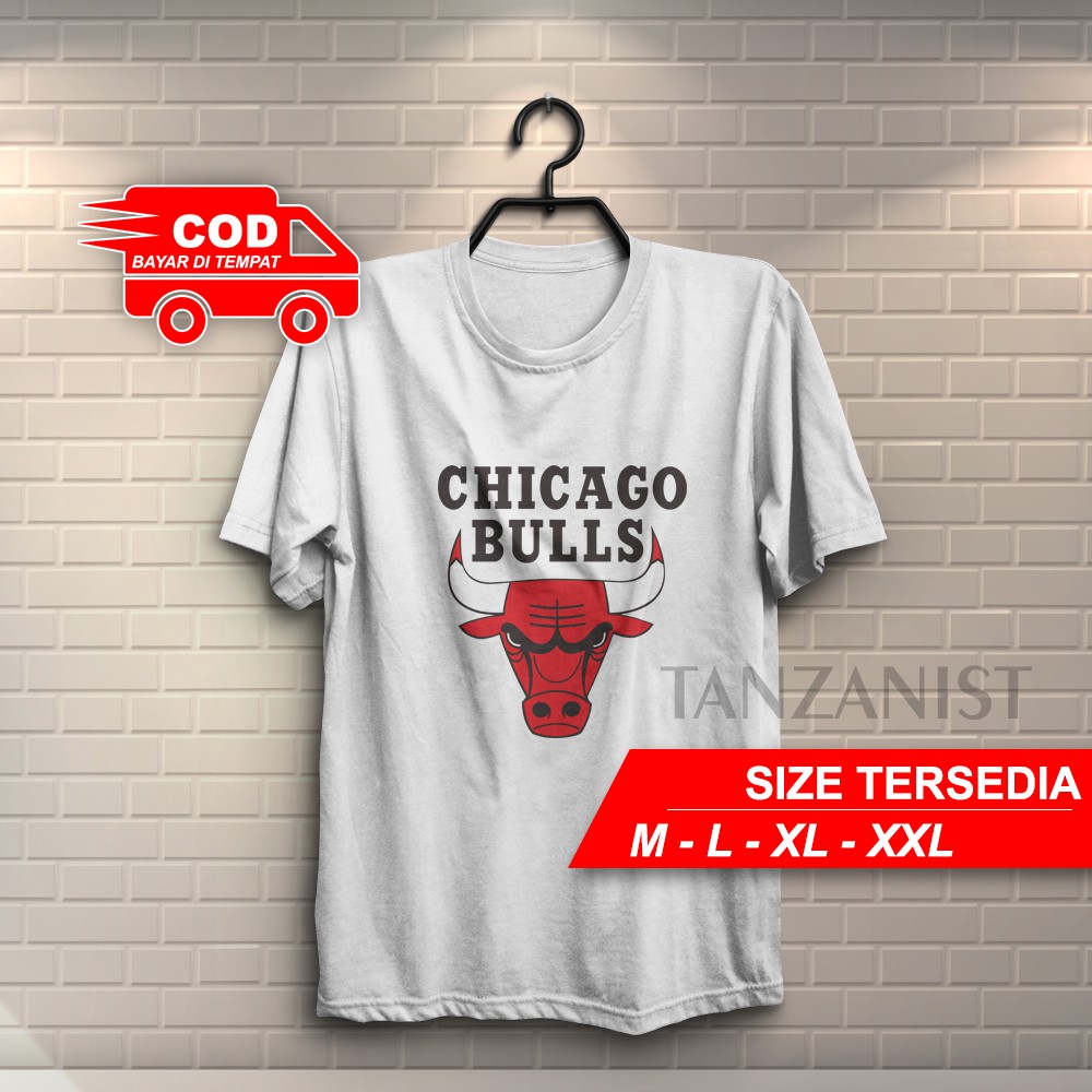  KAOS  BASKET CHICAGO BULLS COTTON  COMBED  30S  BAJU  TSHIRT 