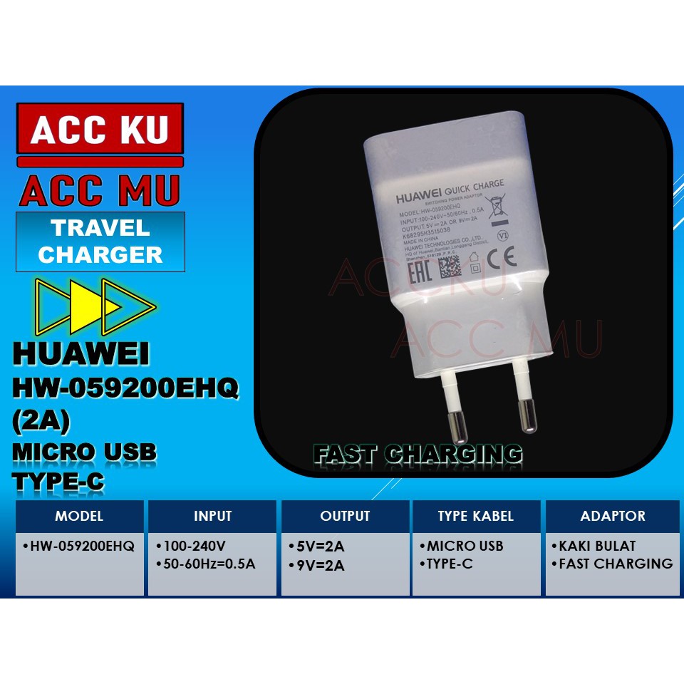 Charger huawei 2a charger huawei 2a charger huawei fast charging original oem HW-059200EHQ ori