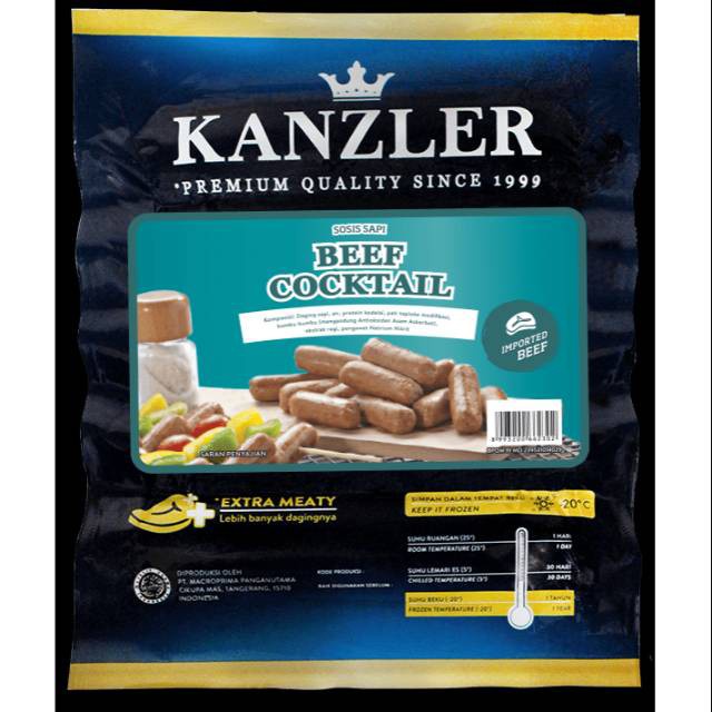 

Kanzler Beef Cocktail 500gr | Kanzler Sosis Mini | Cocktail Sausage