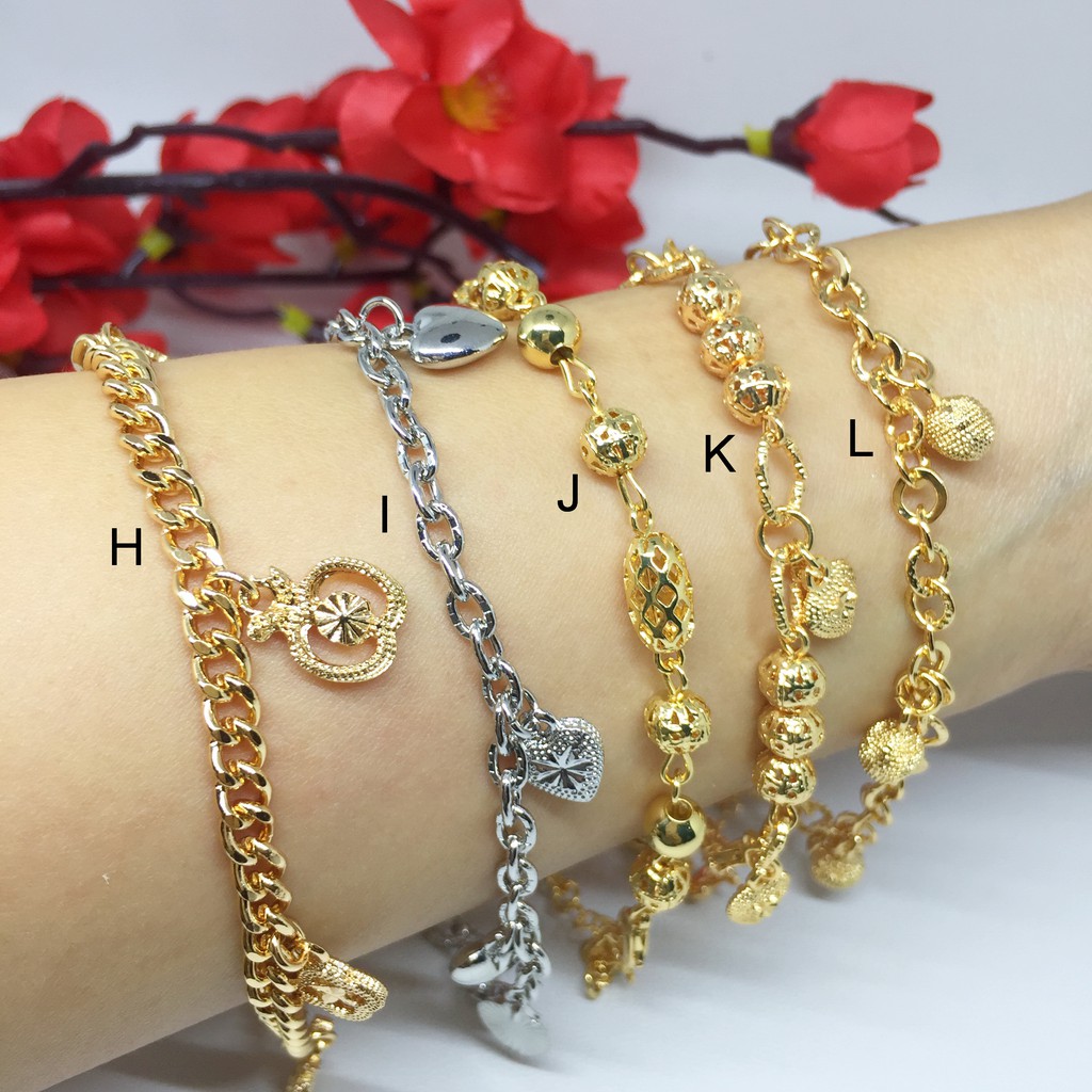 Gelang Rantai Xuping Charm Warna Gold Emas BB235 Gelang Rantai Xuping Charm Warna Gold Emas BB235
