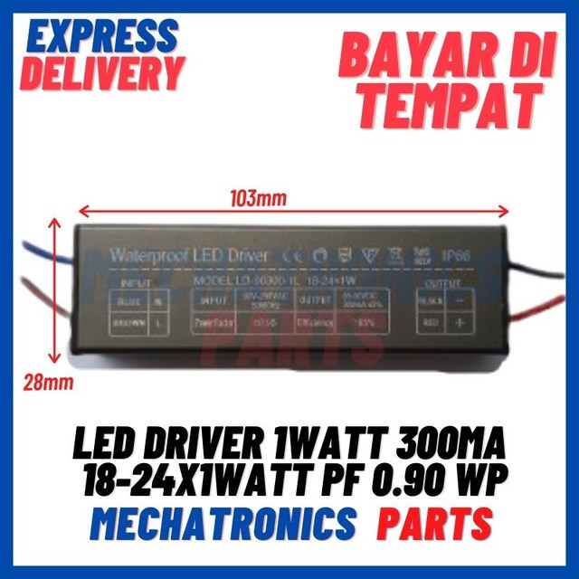 [DSP-9436] LED DRIVER 1WATT 300mA 18-24X1WATT PF 0.90 WP