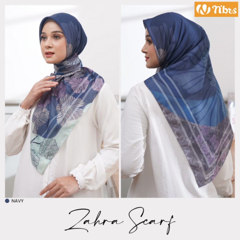 HIjAB SEGIEMPAT MOTIF NIBRAS ZAHRA SCARF