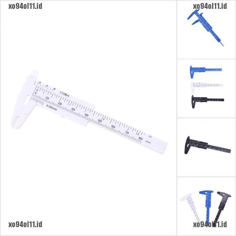 【XO*COD】80mm Mini Plastic Student Sliding Vernier Caliper Gauge Measurement Tool