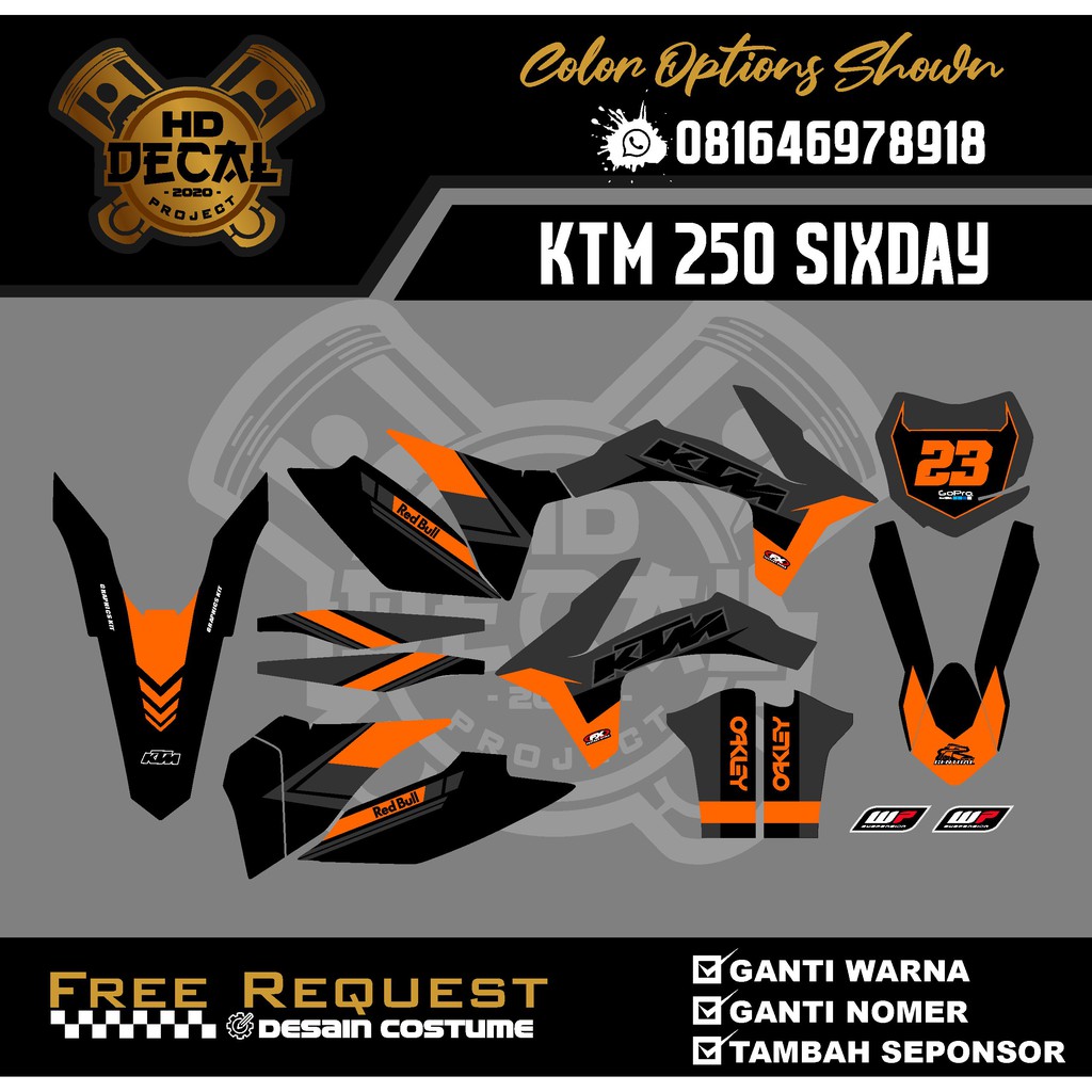 DECAL KTM 250 SIXDAY DECAL SIXDAY STRIPING KTM 250 STRIPING SIXDAY 05
