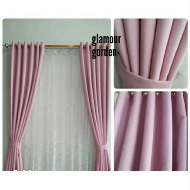 GORDEN/TIRAI JENDELA MINIMALIS RING SMOKERING PINK & UNGU MUDA BIRU KUNING BLACKOUT IMPORT TEBAL LEB