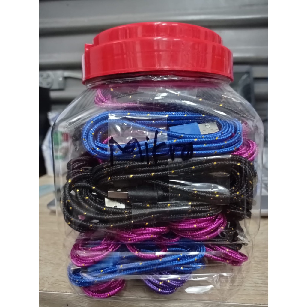 KABEL CHARGER GULUNG TALI SEPATU BELING - BELING MICRO USB MICRO