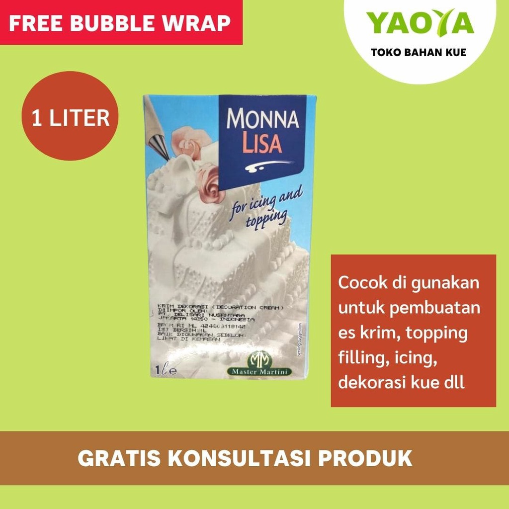 

MONALISA WIPPING CREAM 1 LITER
