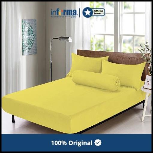 Informa - Sprei - Fitted Sheet Soft Yellow 180X200+35Cm