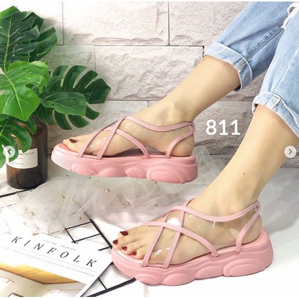 Wedges wanita E811 import realpict