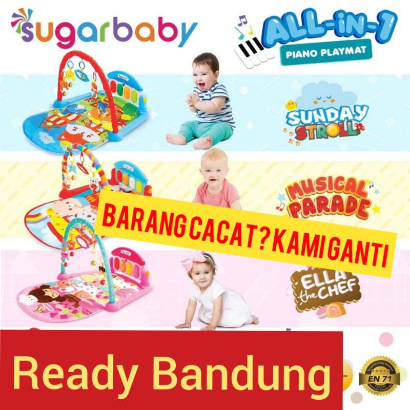 Sugar Baby All in 1 Piano Playmat Playmate Sugar Baby Sugarbaby Mainan bayi Baby musical Playgym piano  playmat playgym MUSIKAL piano playgym Sugarbaby All Day Nite