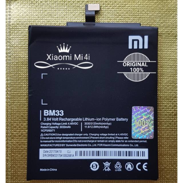 Baterai Battery Batre Redmi Mi4i Mi 4i BM33 Original 100%