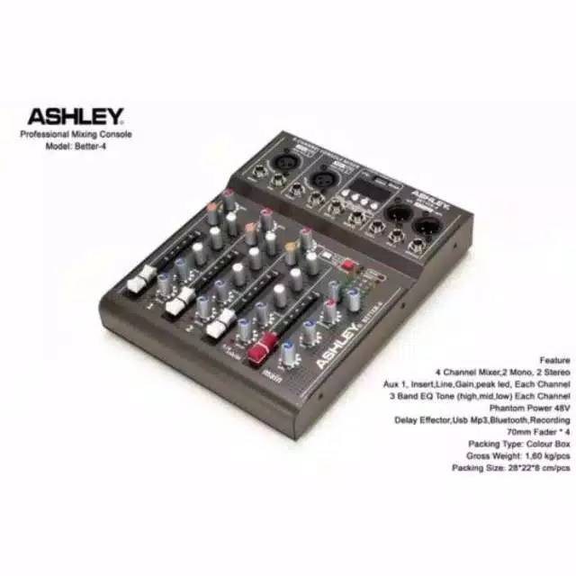 Mixer Ashley Beetter 4/Mixer Audio Ashley 4 Channel Original