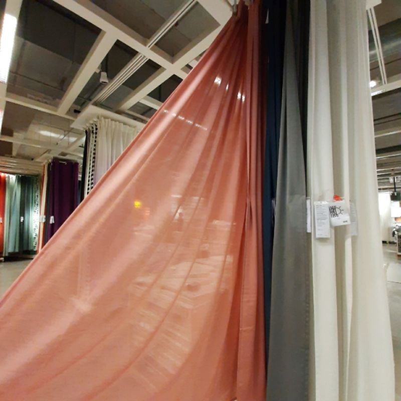 Gorden Murah, 1 pasang, Merah Muda 145×250 Per Helai