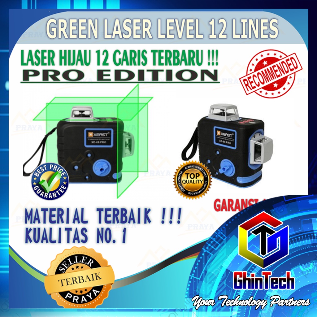 GREEN LASER LEVEL 12 LINES WARNA LASER HIJAU 12 GARIS