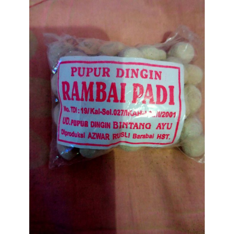 PUPUR DINGIN RAMBAI PADI