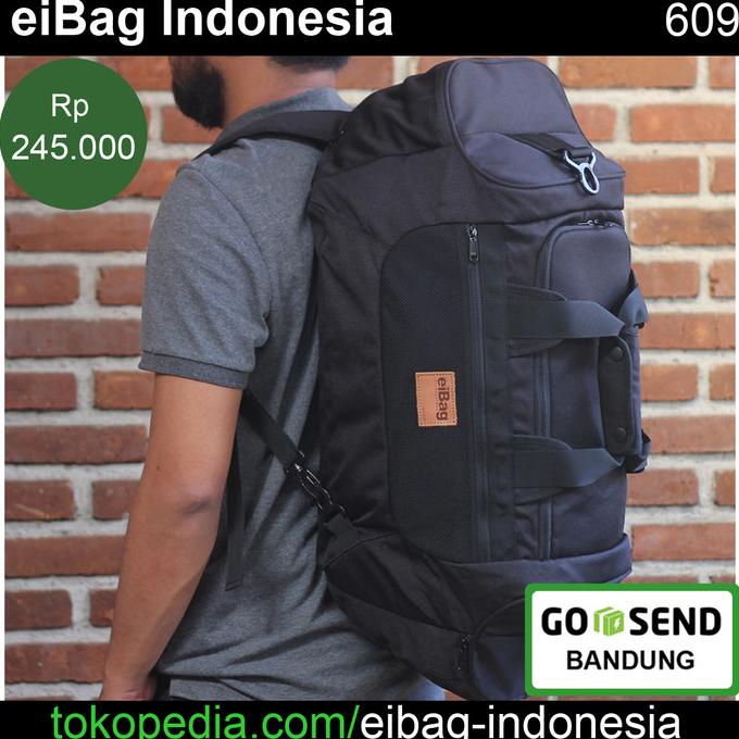 BISA BAYAR DITEMPAT Tas travel | Tas backpacker eibag 609 - Hitam TERPERCAYA Kode 1064