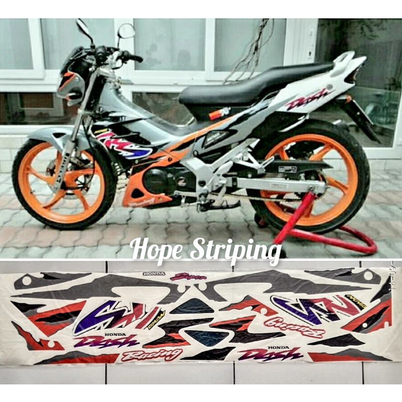 Striping Honda Nova Dash RS Abu2 Orange