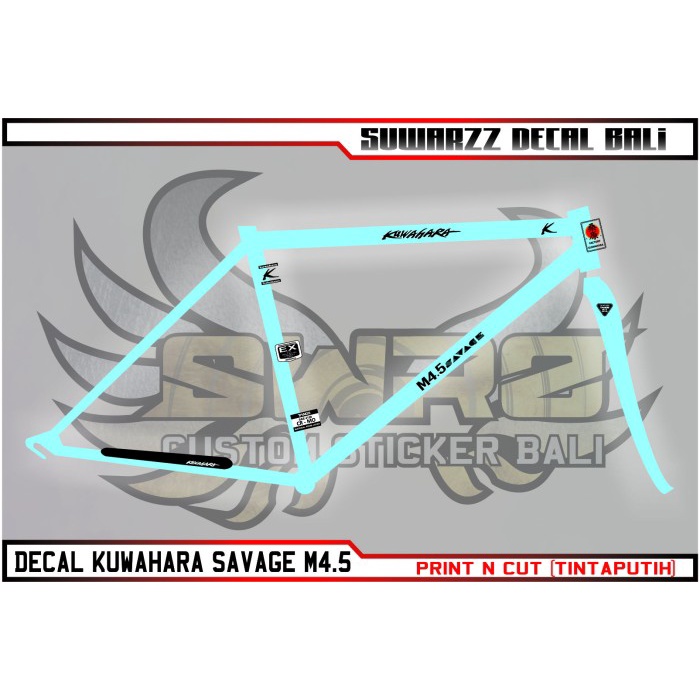 Decal Bike Sticker Stiker Sepeda Kuwahara Savage M4.5 091