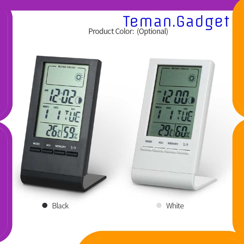 TG-FE124 KKMOON JAM MINI DIGITAL THERMOMETER HYGROMETER WEATHER STATION - CX220