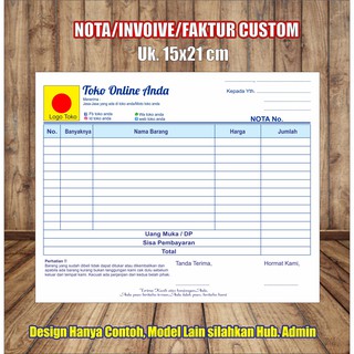 Nota Furniture Paket 12 Folio 4 Rangkap Plus Nomerator