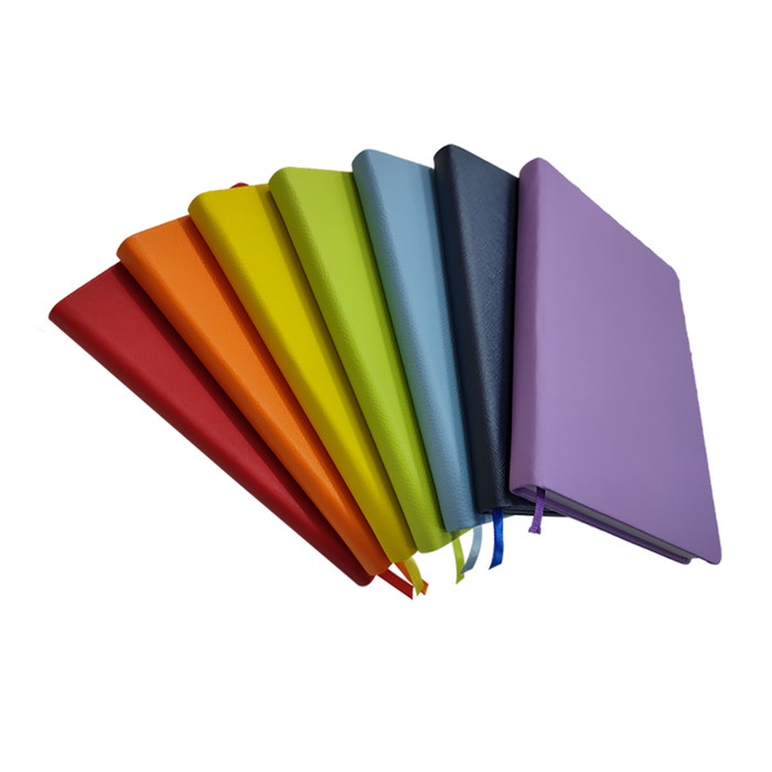 

[RESTOCK] Buku Agenda Kulit Hard Cover / Notebook A5 Rainbow Series - Merah, Kotak - Kotak