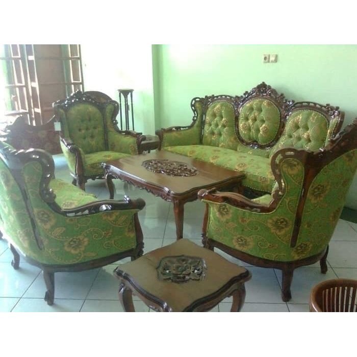 kursi sofa tamu jati romawi kuno antik furniture Jepara asli