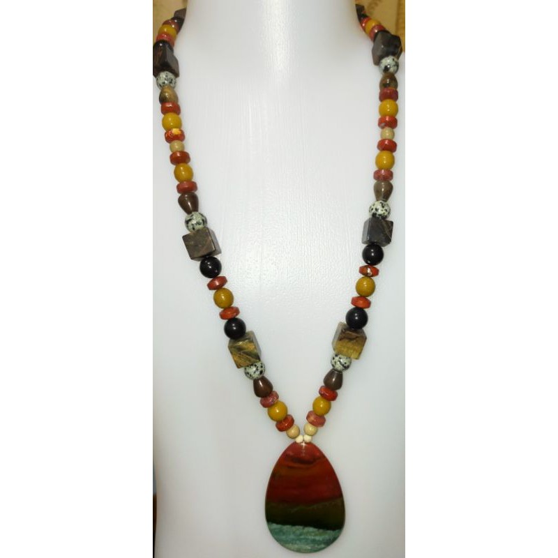 KALUNG FASHION LIONTIN BATU PANCAWARNA GARUT