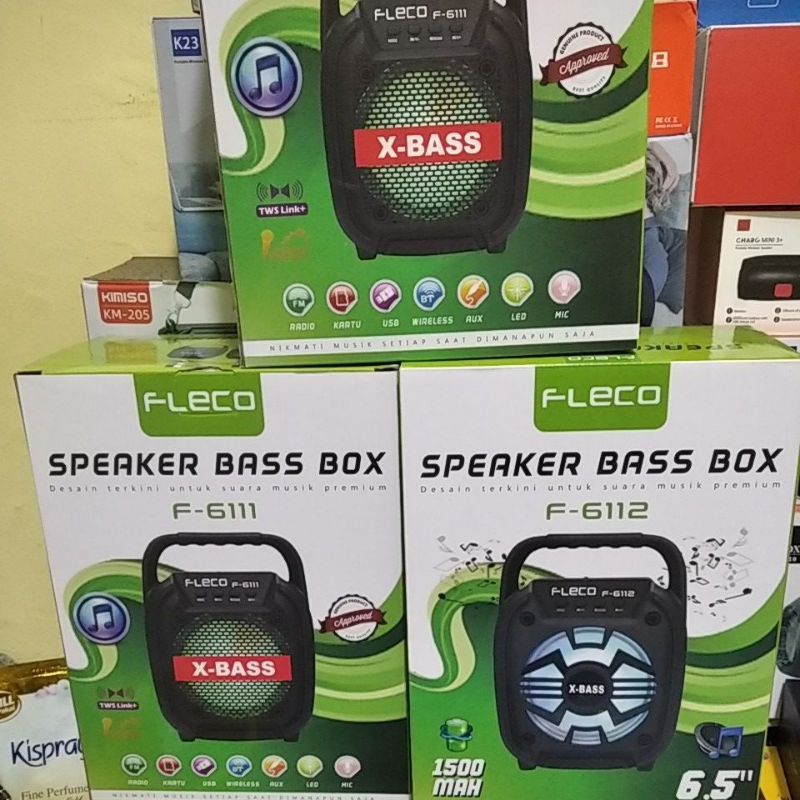 SPEAKER FLECO F-6111 BLUETOOTH  FREE MIC KARAOKE/ SPEAKER BASS BOX FLECO