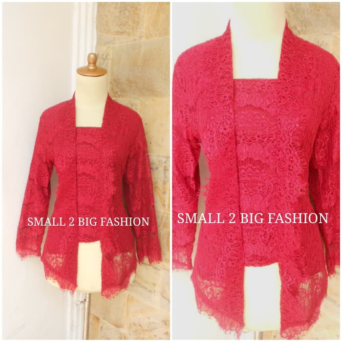 KEBAYA KUTUBARU / KEBAYA BALI / KEBAYA BROKAT MERAH / KEBAYA MUSLIM