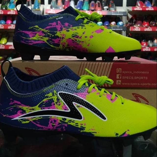 sepatu bola SPECS CYANIDE TNT 19 FG zest green/galaxy blue