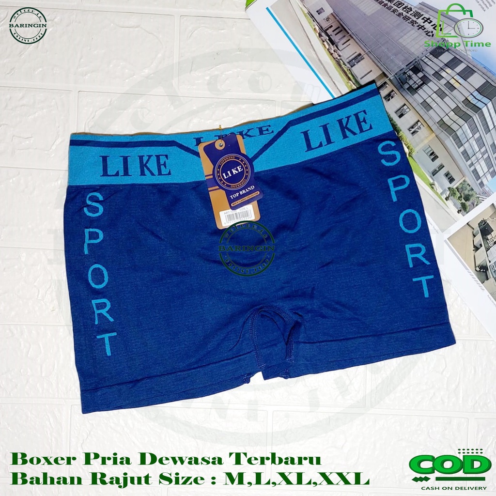 New Celana Dalam Boxer Pria [ ISI 3 PCS ]-Top Boxer Pria Dewasa-Boxer Brief Higt Quality Bahan Rajut