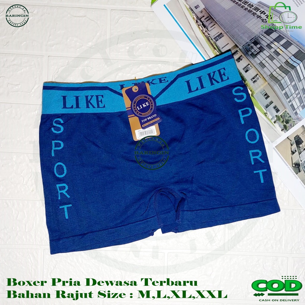 ISI 6 PCS Celana Dalam Boxer Pria Dewasa Bahan Rajut Size jumbo-Boxer Pria Top-Boxer Cowok Distro-Dalaman laki-Laki