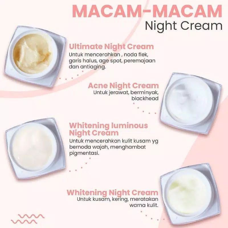 ecer night cream MS glow | ecer cream malam MS glow