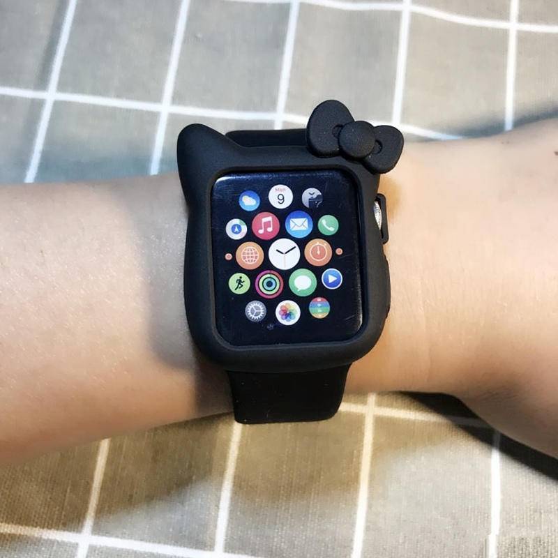 Soft Case Silikon Motif Kartun Untuk Apple Watch Seri 6 4 3 2 1 5 40MM 44MM 38MM 42MM