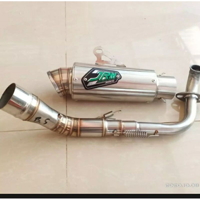KNALPOT JRM BEAT SCOOPY GENIO VARIO 150/125/VARIO 110 LEHER SAMPING