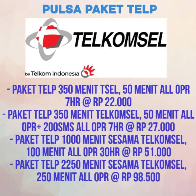 Pulsa paket telp telkomsel Shopee Indonesia