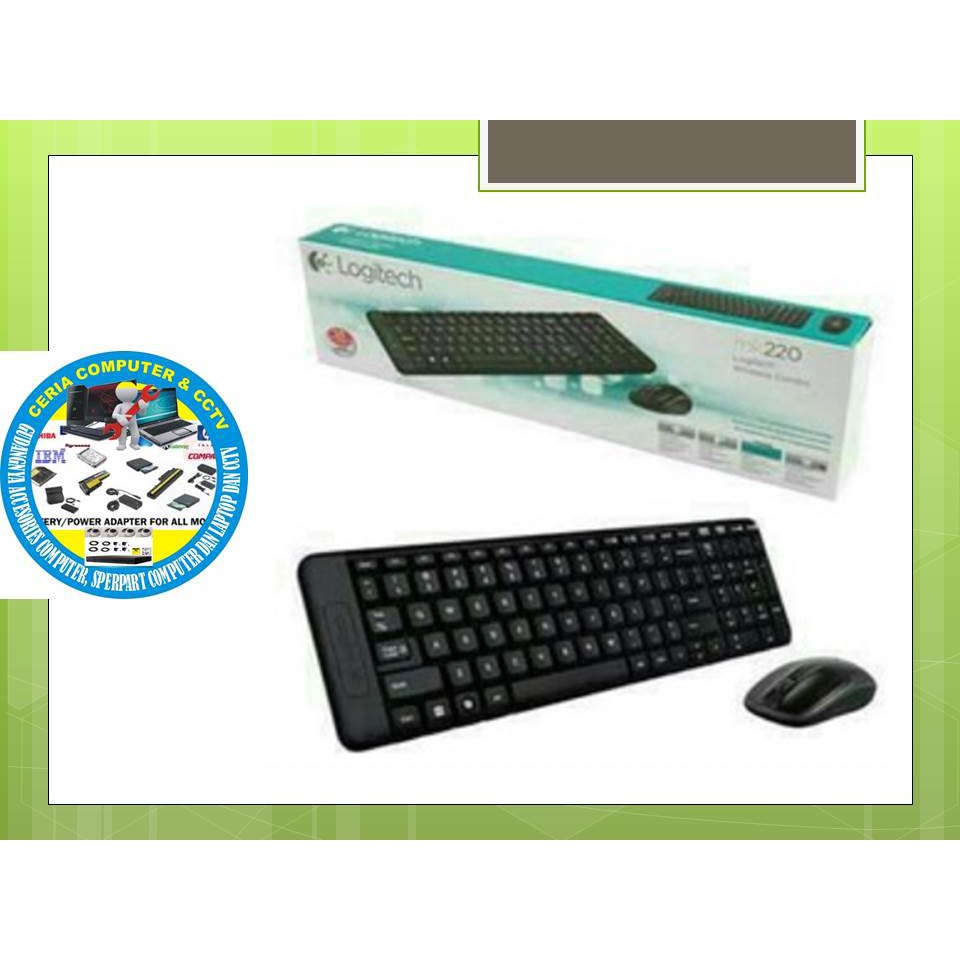 KEYBOARD KEBOT KEYBOAD COMPUTER KOMPUTER PC LAPTOP LOGITECH WIRELESS COMBO MK220